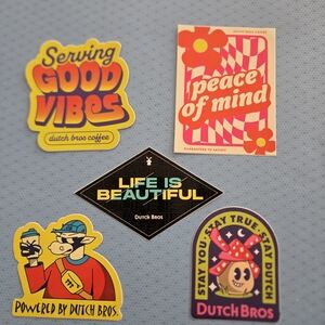 Dutch Bros Bright Retro Sticker Set